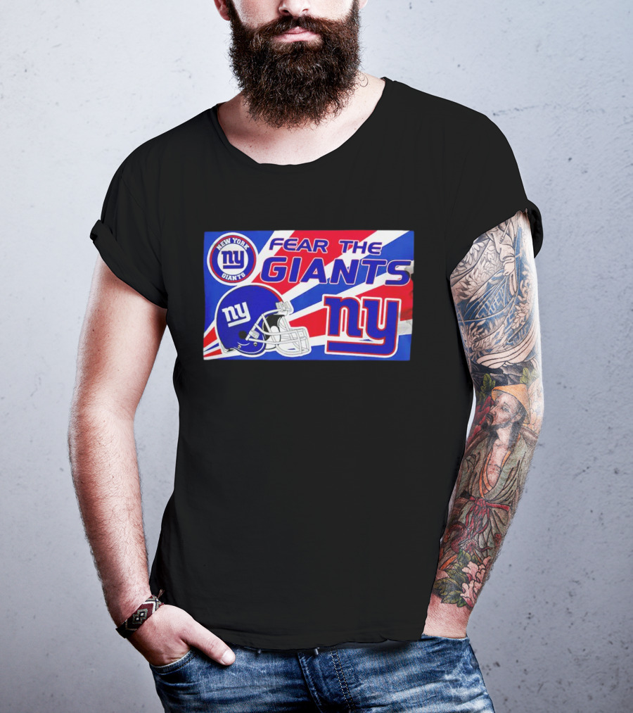 Fear The Giants New York Giants NFL Ny Helmet T-Shirt