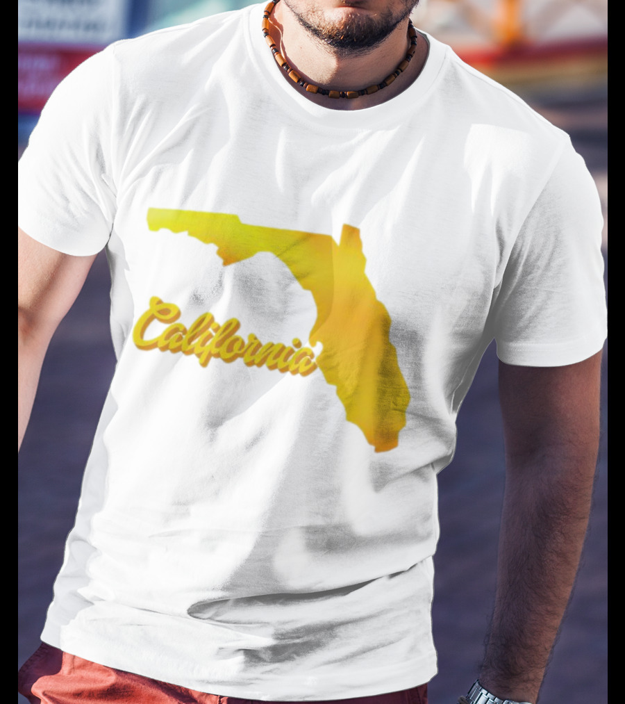 California Map Golden Florida Shape T-Shirt