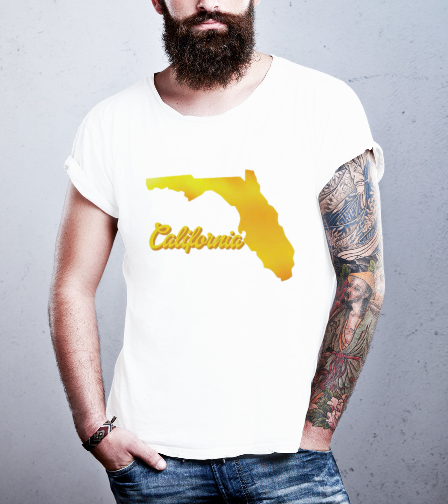 California Map Golden Florida Shape T-Shirt