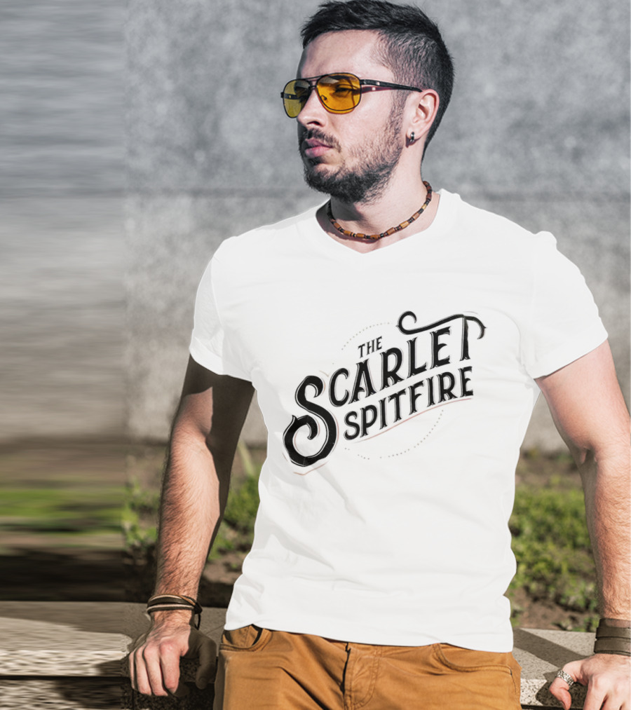 The Scarlet Spitfire Bold Vintage Typography T-Shirt