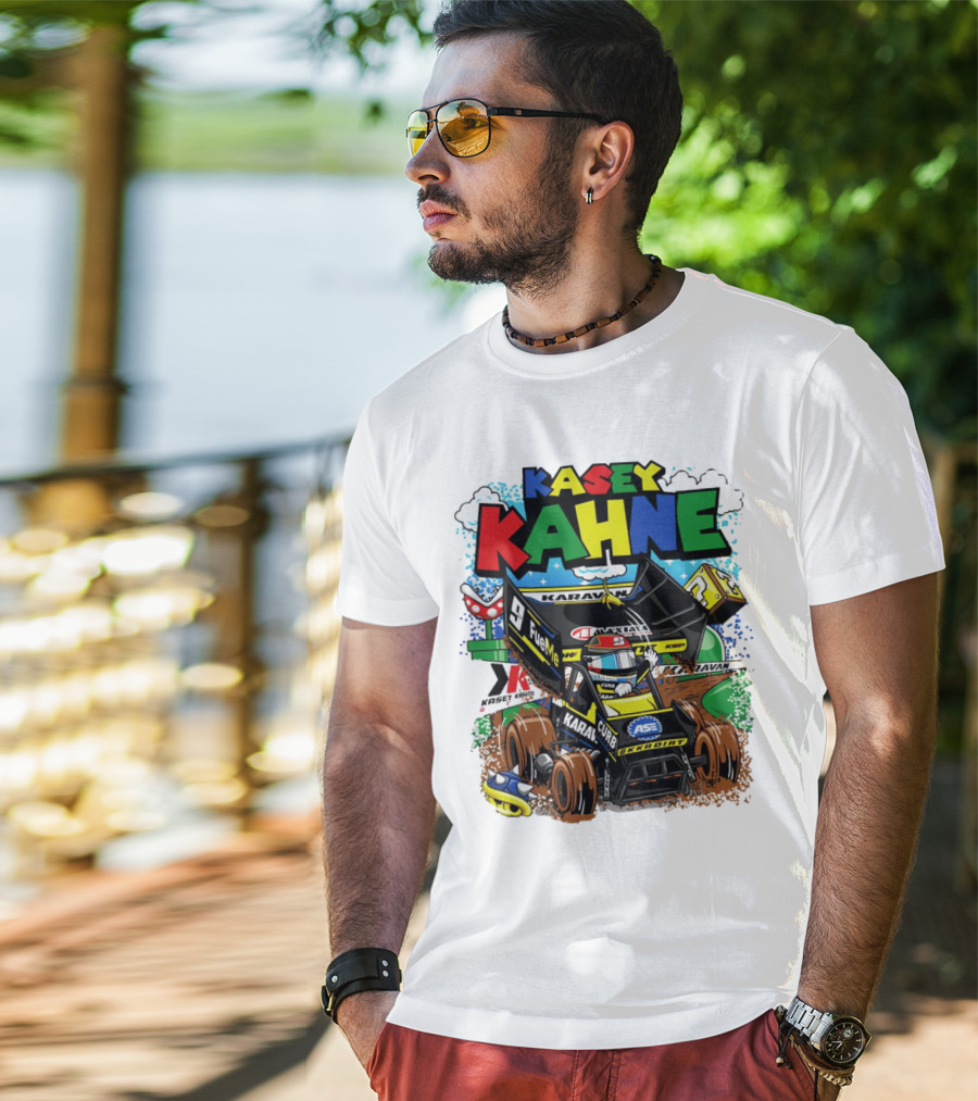 Kasey Kahne KKR Dirt Karavan Curb Racing Cartoon Fuel Me T-Shirt