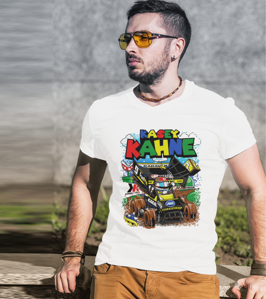 Kasey Kahne KKR Dirt Karavan Curb Racing Cartoon Fuel Me T-Shirt