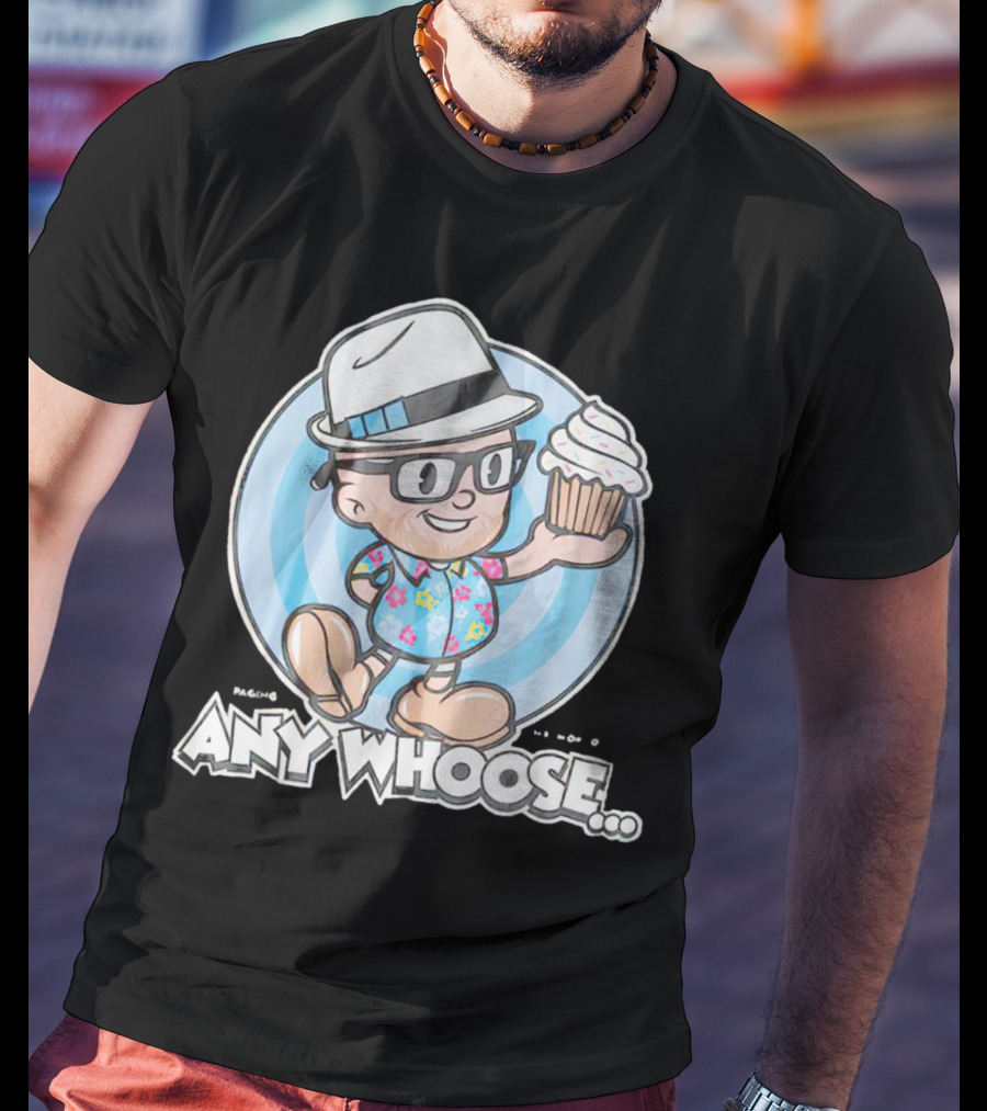 Paging Mr Morrow Any Whoose Cupcake Quirky Cartoon T-Shirt