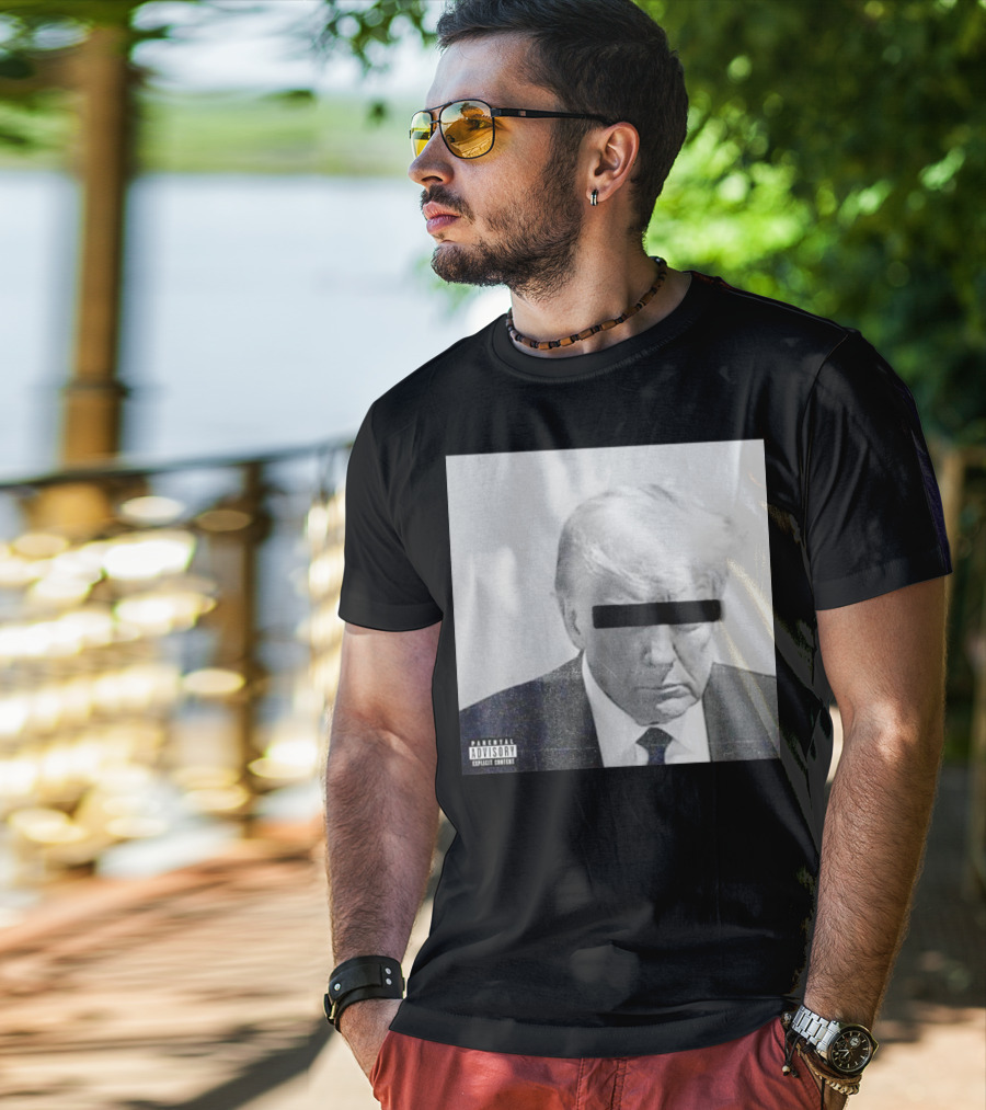 Parental Advisory Explicit Content Black Bar Over Eyes T-Shirt