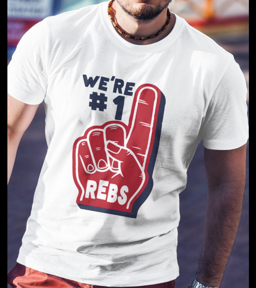 We're #1 Rebs Foam Finger Sports T-Shirt