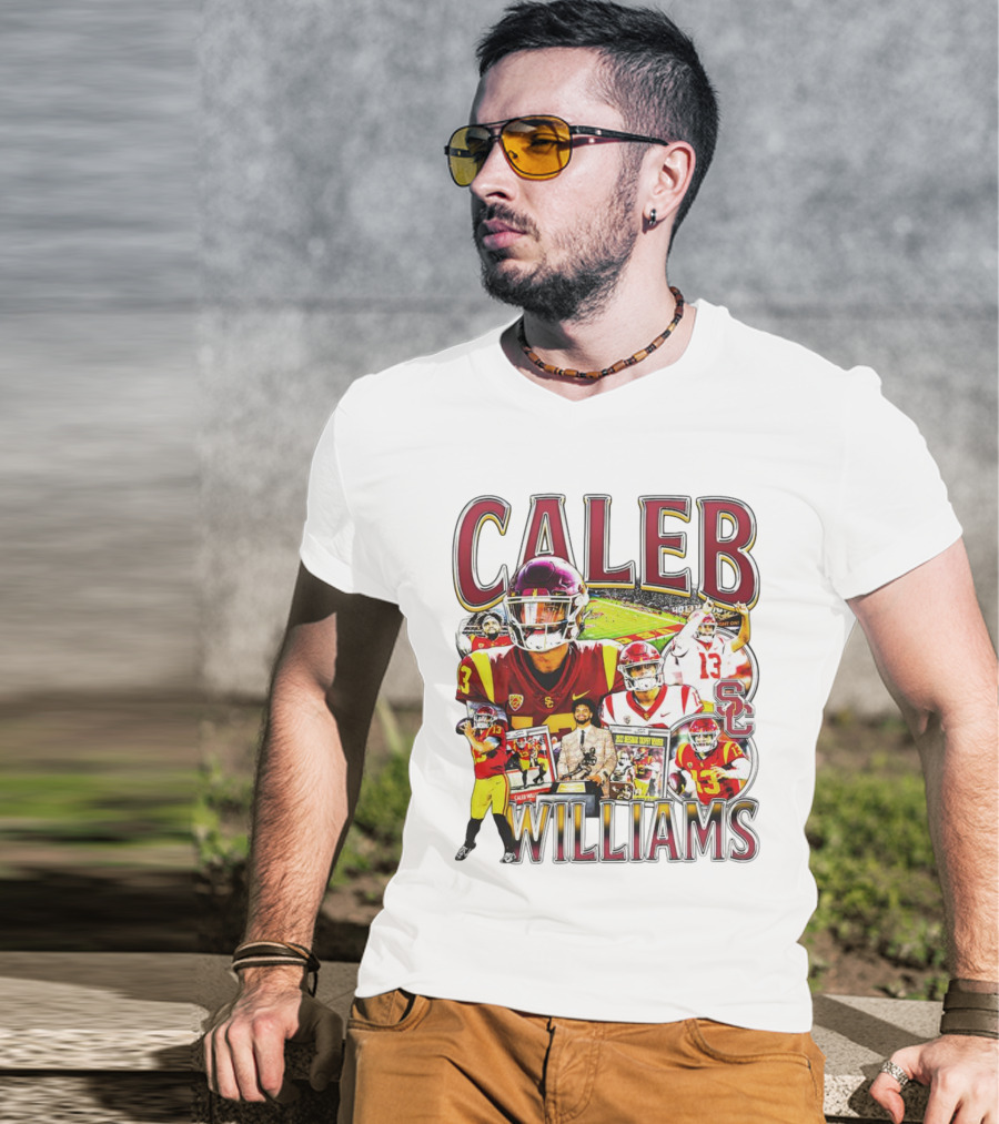 Caleb Williams USC Trojans Football Collage With SC T-Shirt