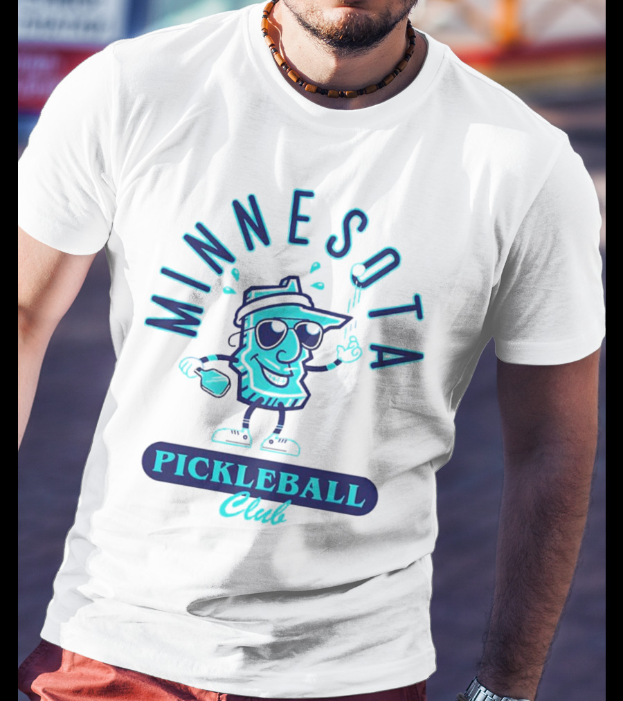 Minnesota Pickleball Club Fun Pickle Character T-Shirt