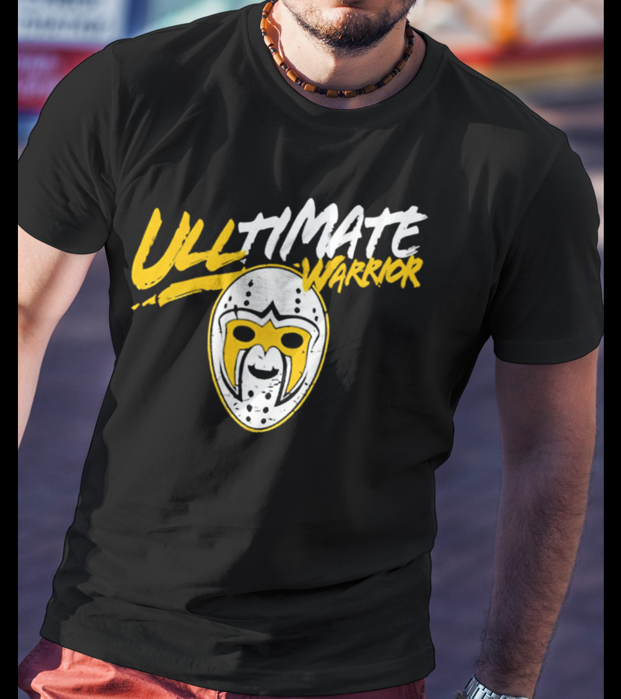 Boston Bruins Linus Ullmark Ultimate Warrior Mask T-Shirt