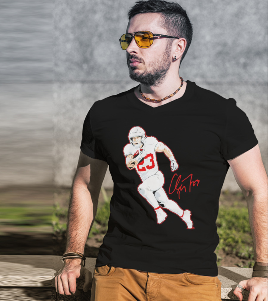 Christian McCaffrey 23 San Francisco 49ers Signature Pose T-Shirt