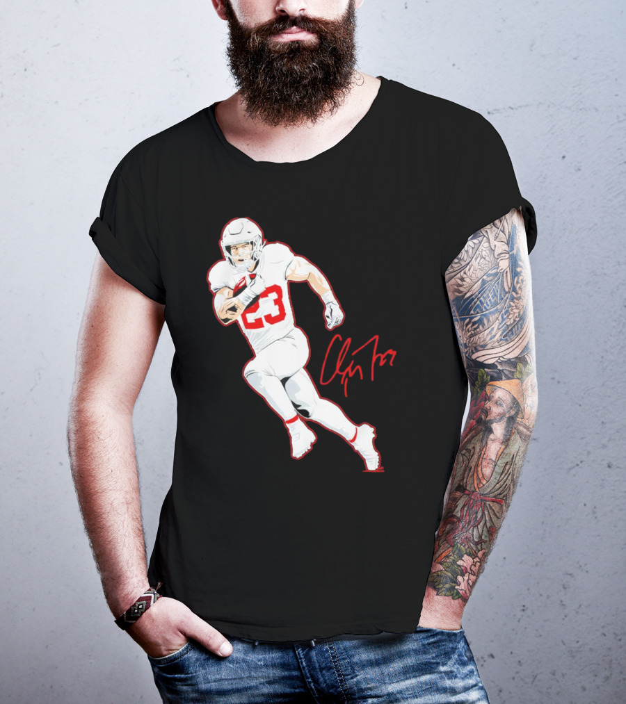 Christian McCaffrey 23 San Francisco 49ers Signature Pose T-Shirt