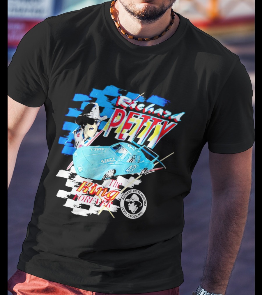 Richard Petty 43 The King Forever NASCAR Racing Legend Level Cross NC T-Shirt