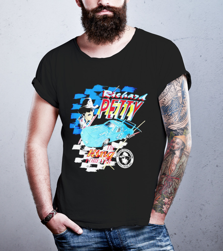 Richard Petty 43 The King Forever NASCAR Racing Legend Level Cross NC T-Shirt