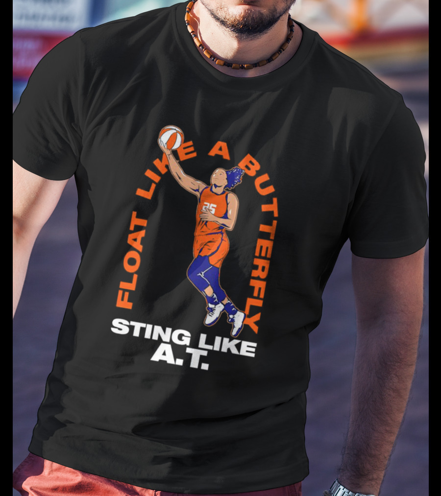 Alyssa Thomas Float Like A Butterfly Sting Like A.T. Connecticut Sun Basketball Player T-Shirt