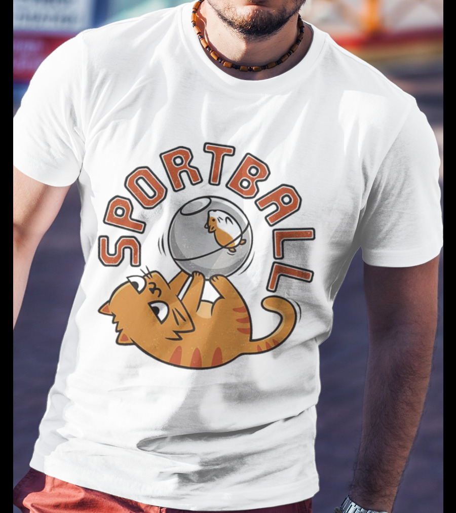 SPORTBALL A Cat Playing With A Hamster Ball T-Shirt