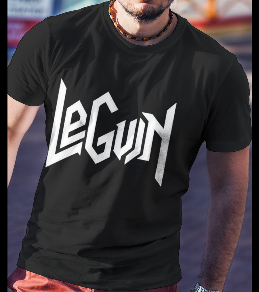 LeGuin Logo On Matt Bell T-Shirt