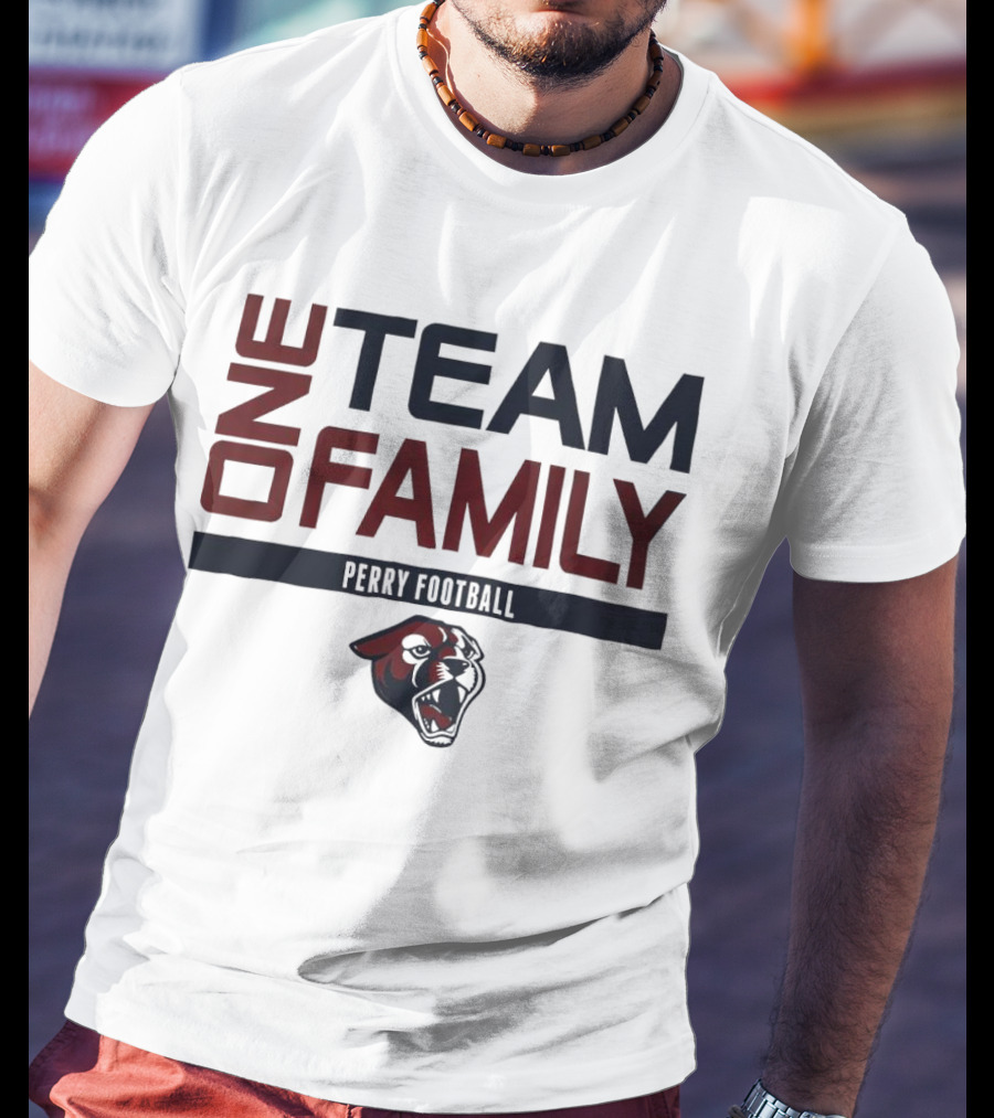 One Team Family Perry Football Panther T-Shirt