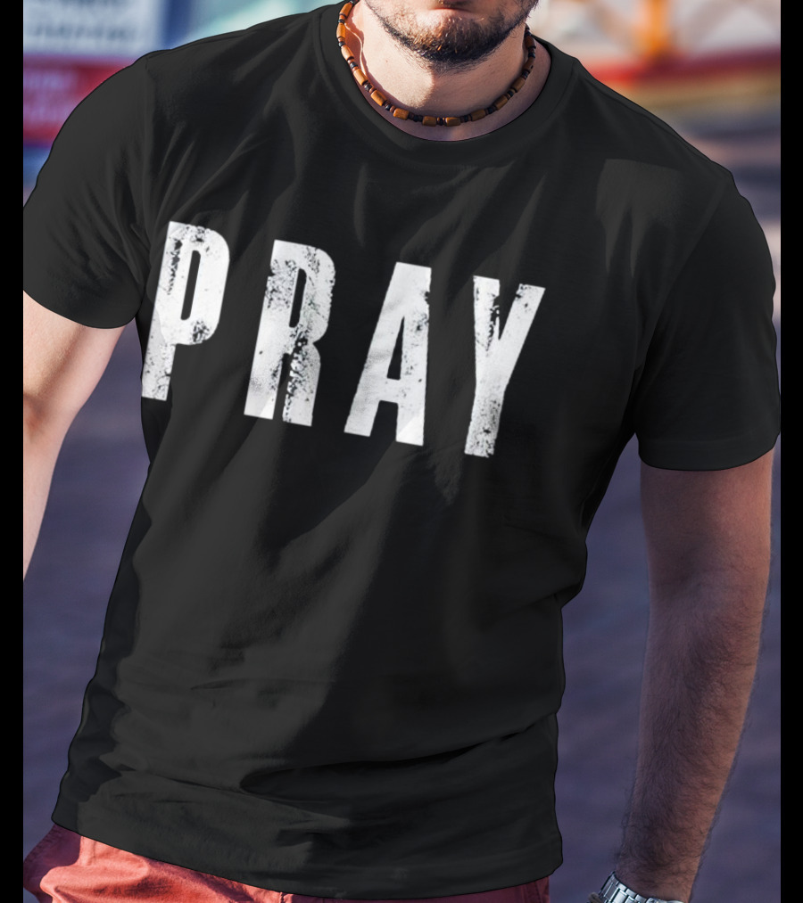 PRAY Distressed T-Shirt