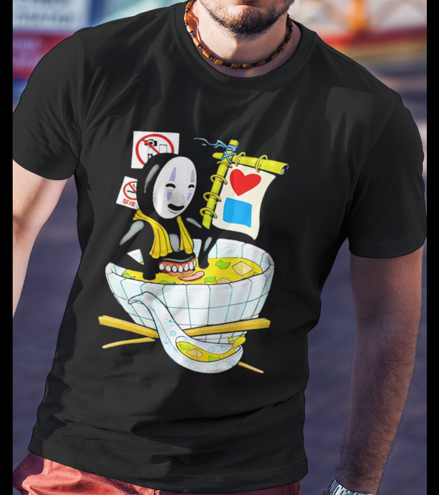 Bluetile Miso Bath No-Face Spirited Away T-Shirt