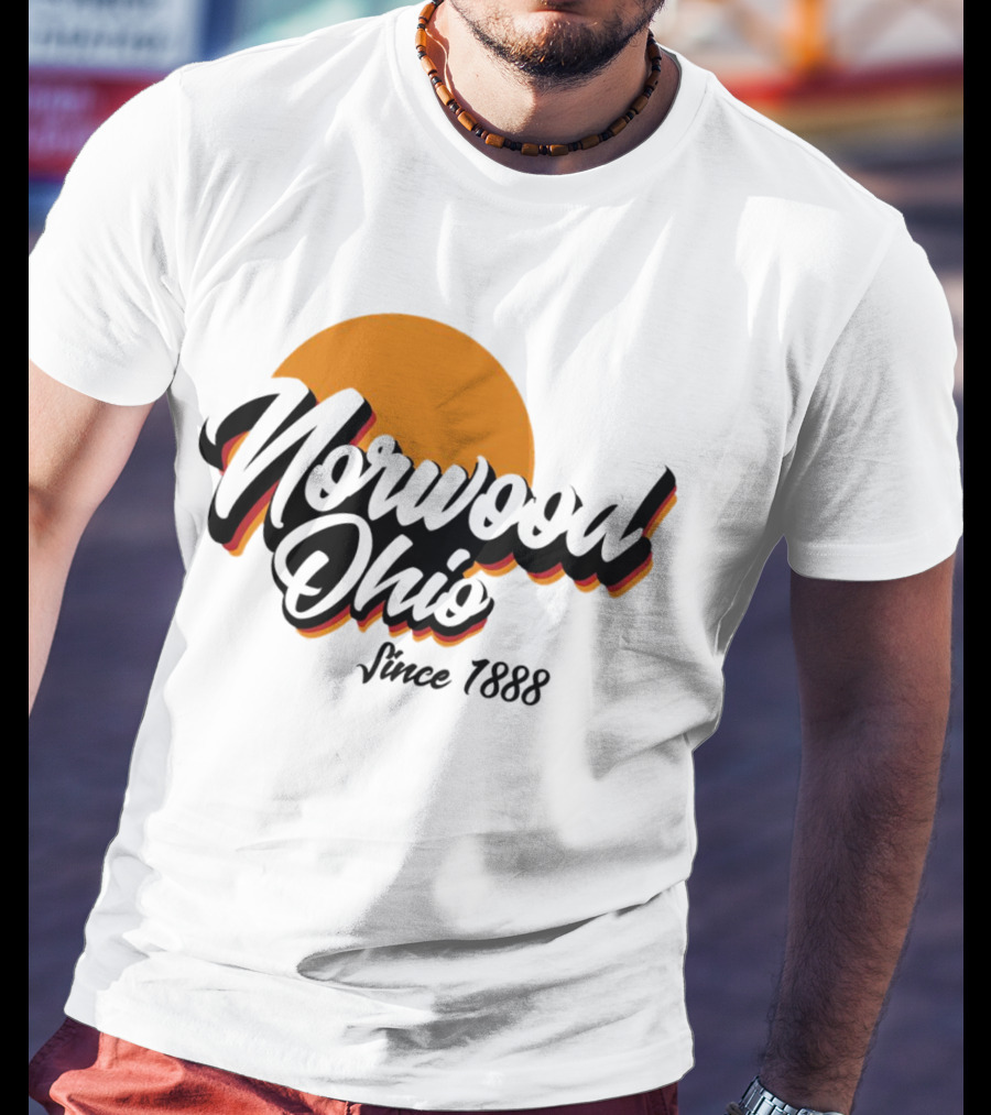 Norwood Ohio Since 1888 Retro Sunset T-Shirt