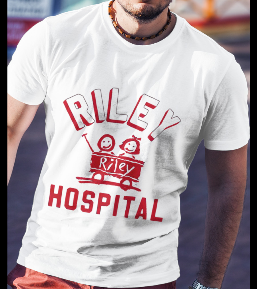 Riley Hospital Wagon Smiley Faces Arch T-Shirt