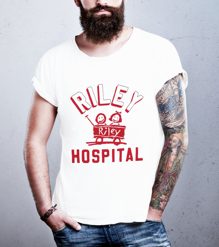 Riley Hospital Wagon Smiley Faces Arch T-Shirt