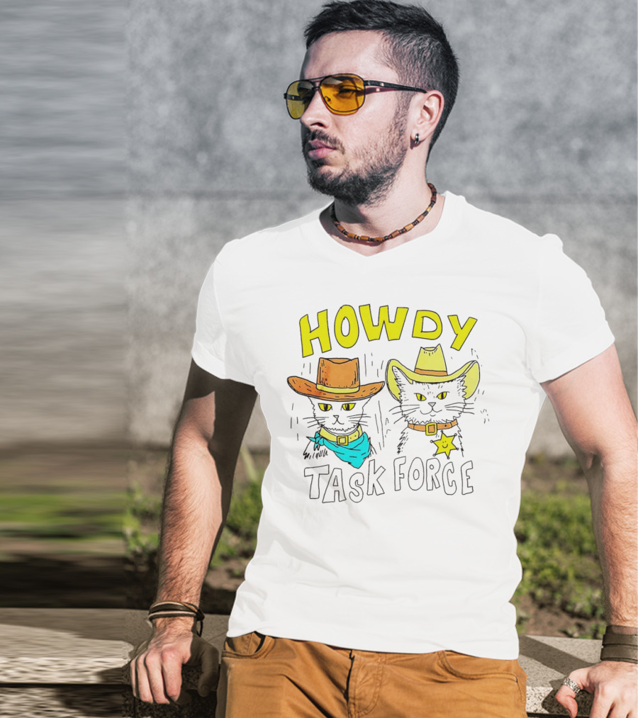 Howdy Cat Task Force Cowboy Cats T-Shirt