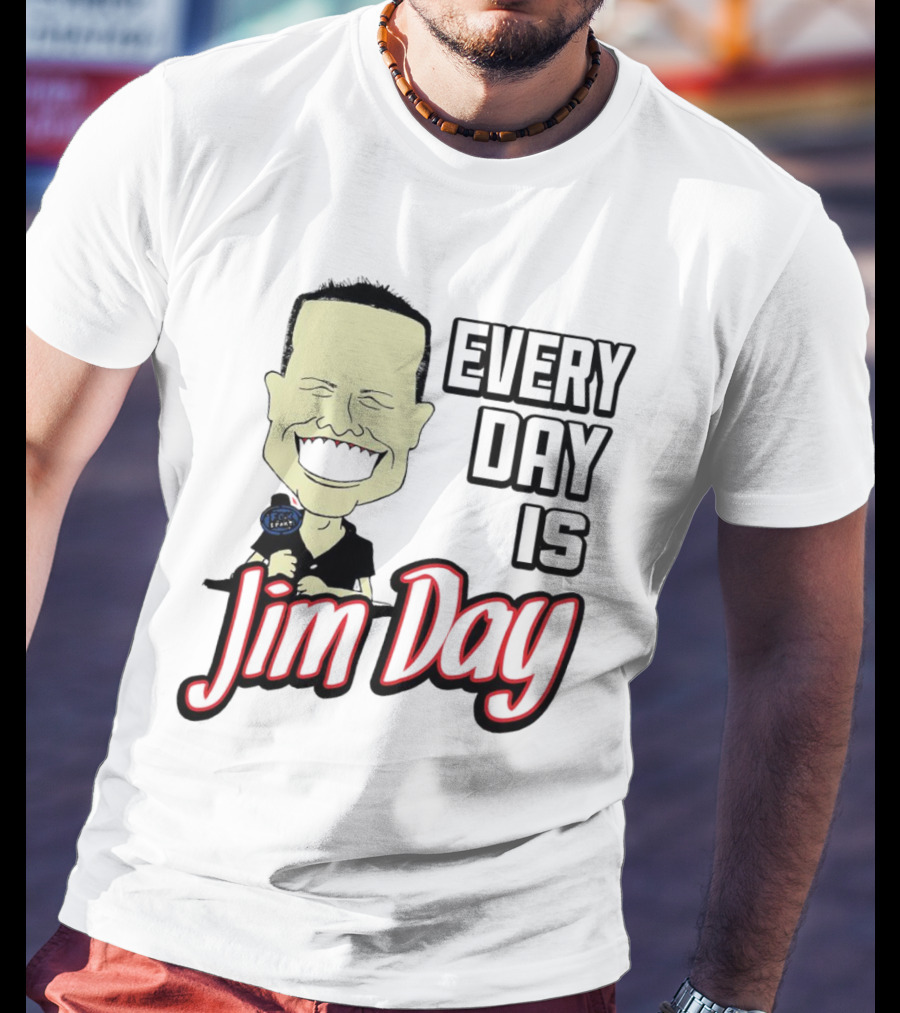 Every Day Is Jim Day Face Character Cartoon T-Shirt