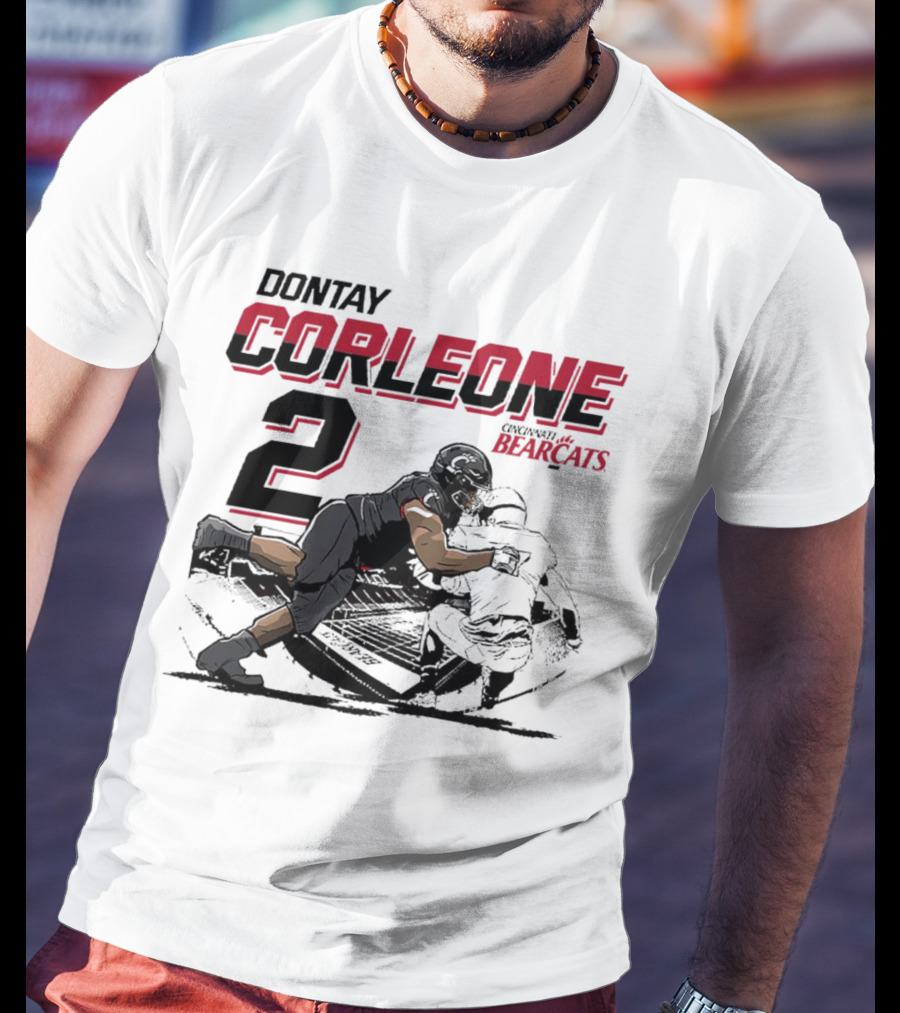 Dontay Corleone 2 Cincinnati Bearcats Football Action T-Shirt