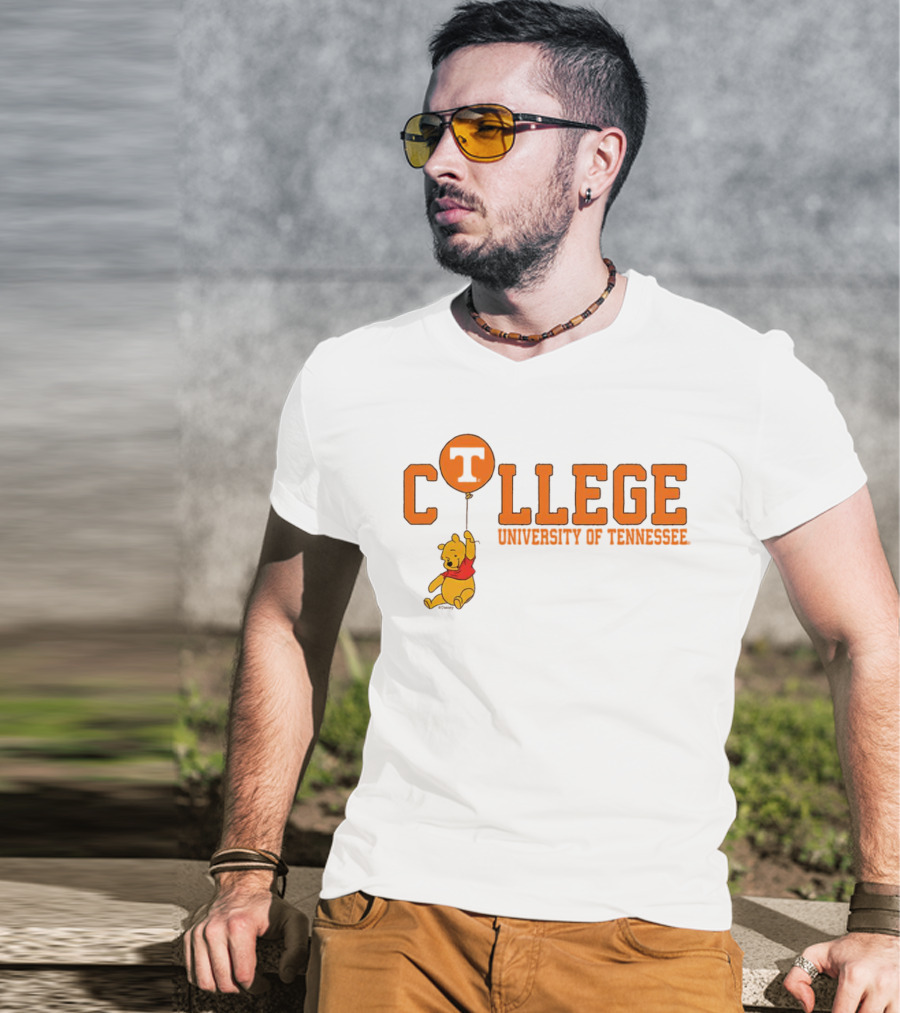 Tennessee Volunteers University Of Tennessee Pooh College Balloon T-Shirt