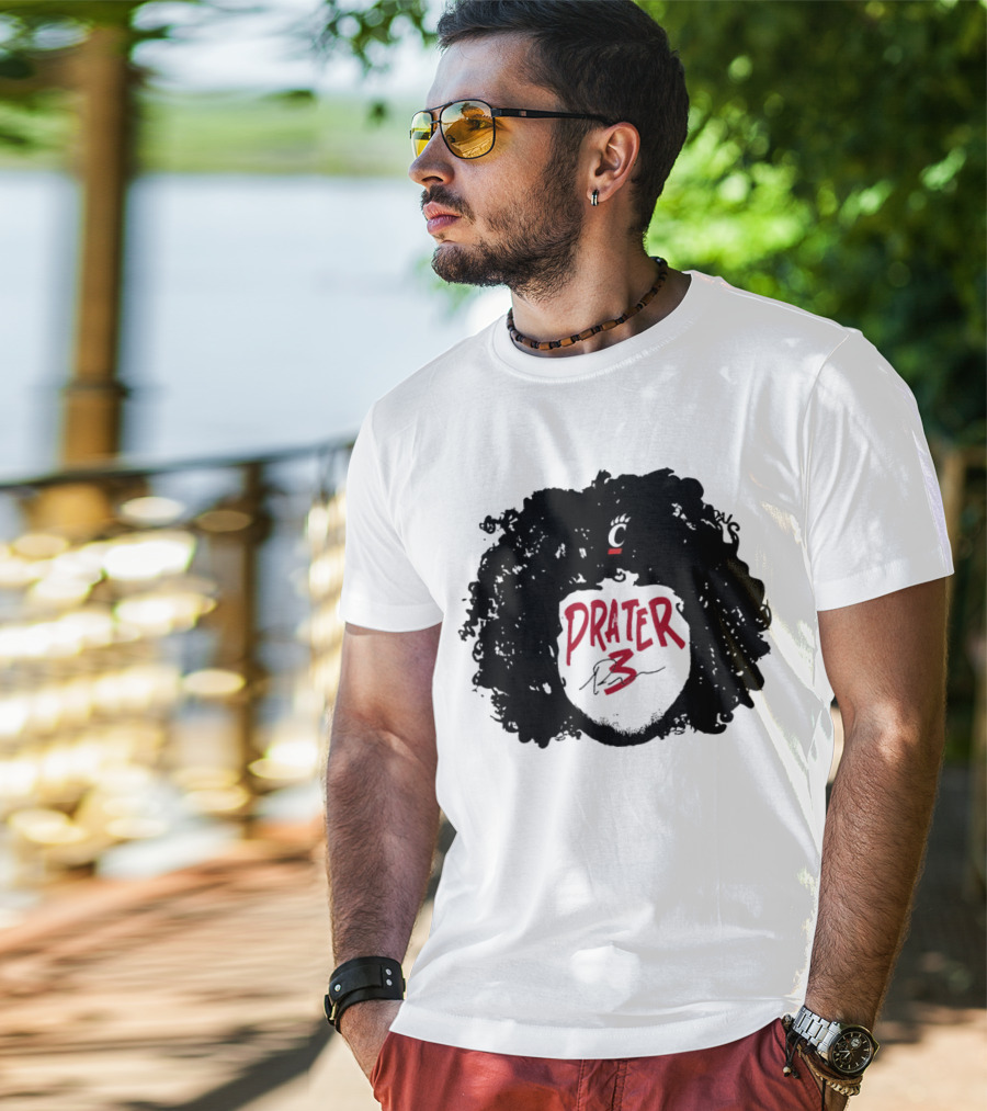 Prater 3 Hair Silhouette Cincinnati Bearcats Football T-Shirt