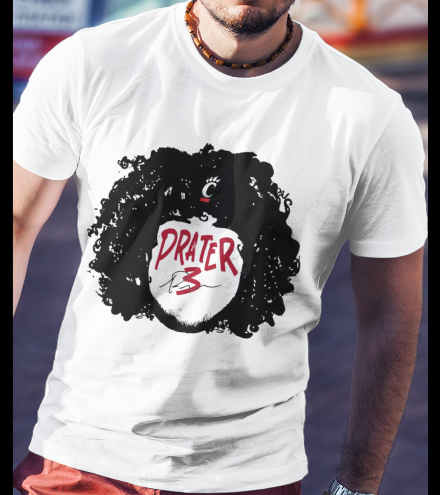 Prater 3 Hair Silhouette Cincinnati Bearcats Football T-Shirt