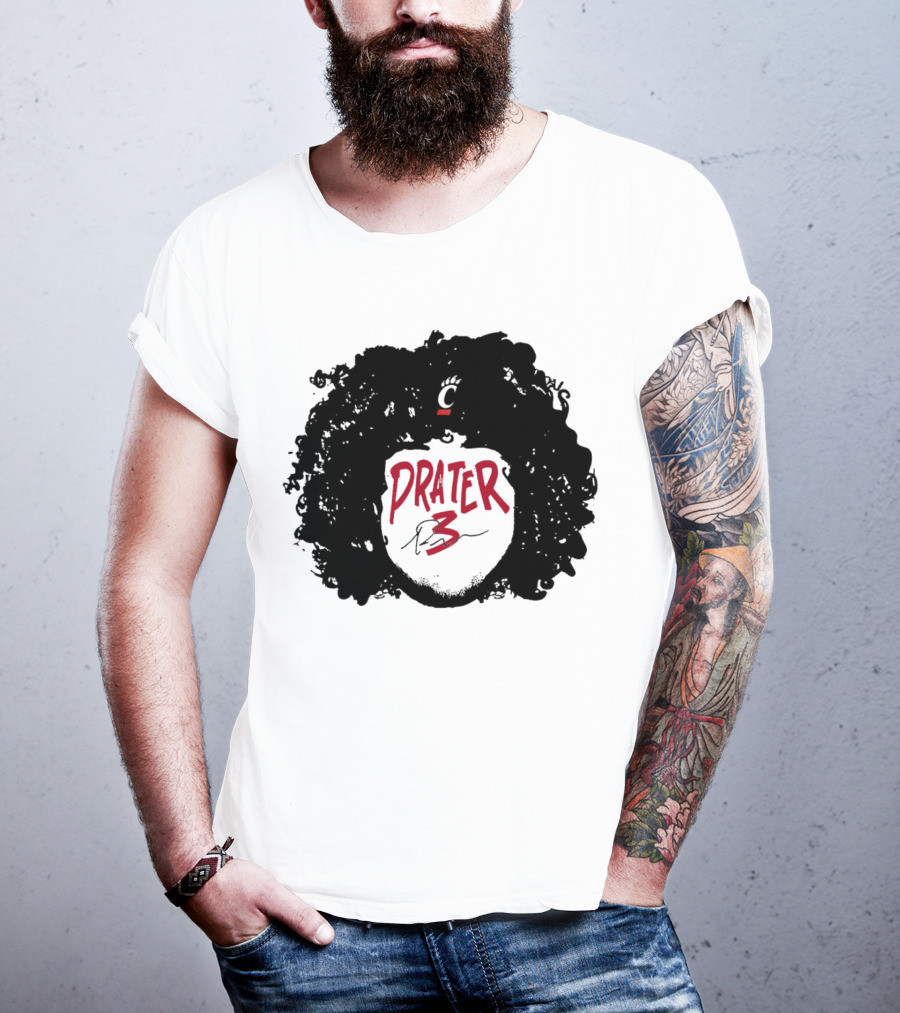 Prater 3 Hair Silhouette Cincinnati Bearcats Football T-Shirt