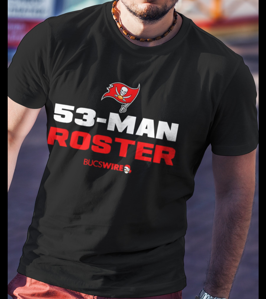 Tampa Bay Buccaneers 53-Man Roster BucsWire Flag T-Shirt