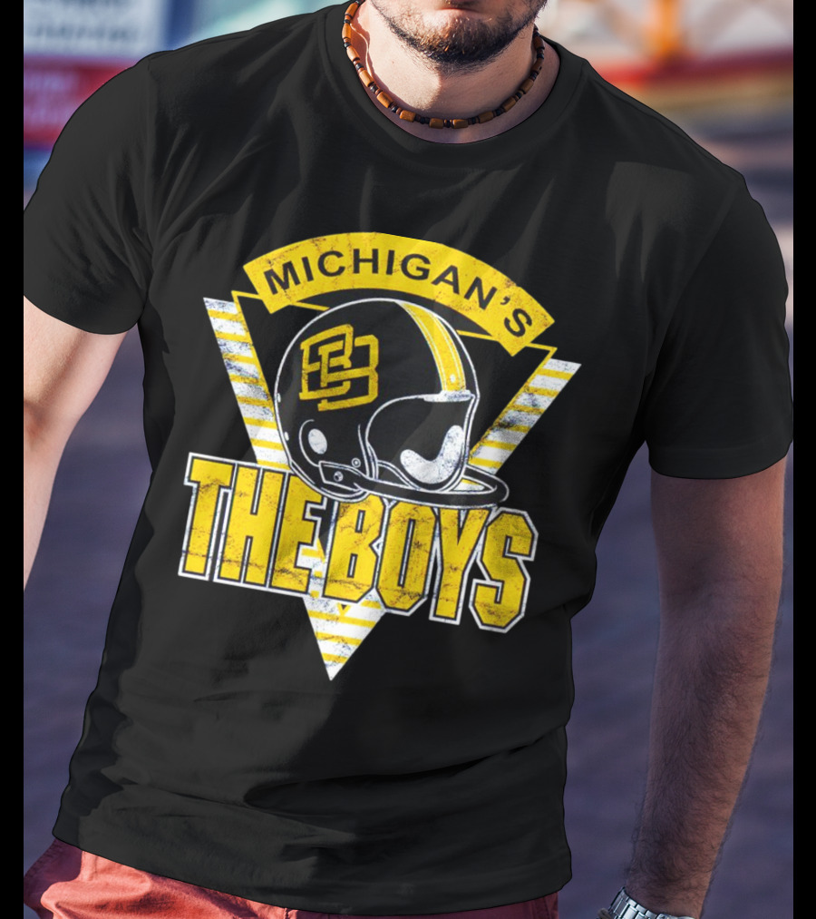 Michigan's The Boys Football Helmet T-Shirt