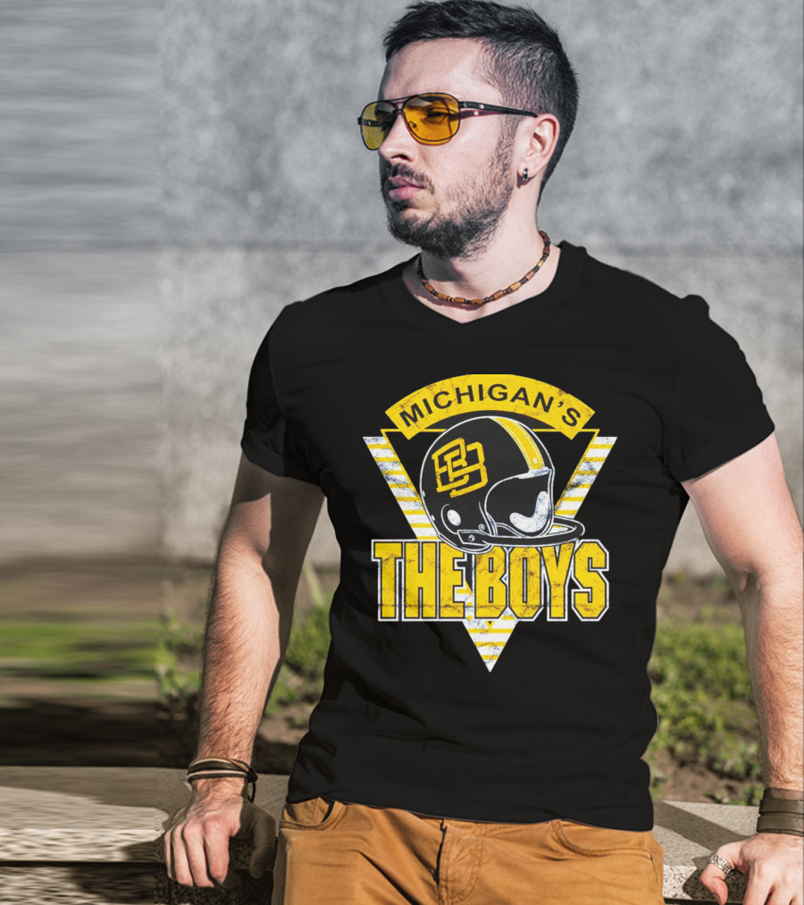 Michigan's The Boys Football Helmet T-Shirt