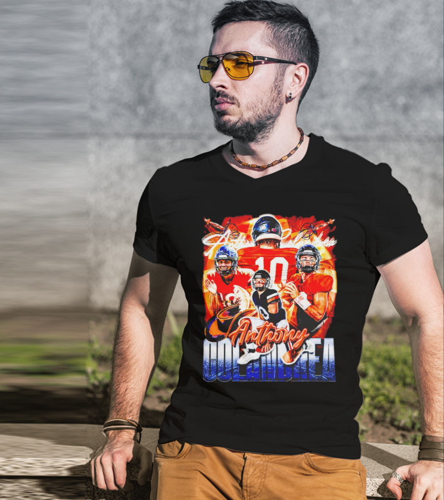 Anthony Colandrea Virginia Cavaliers Football Vintage Number 10 T-Shirt