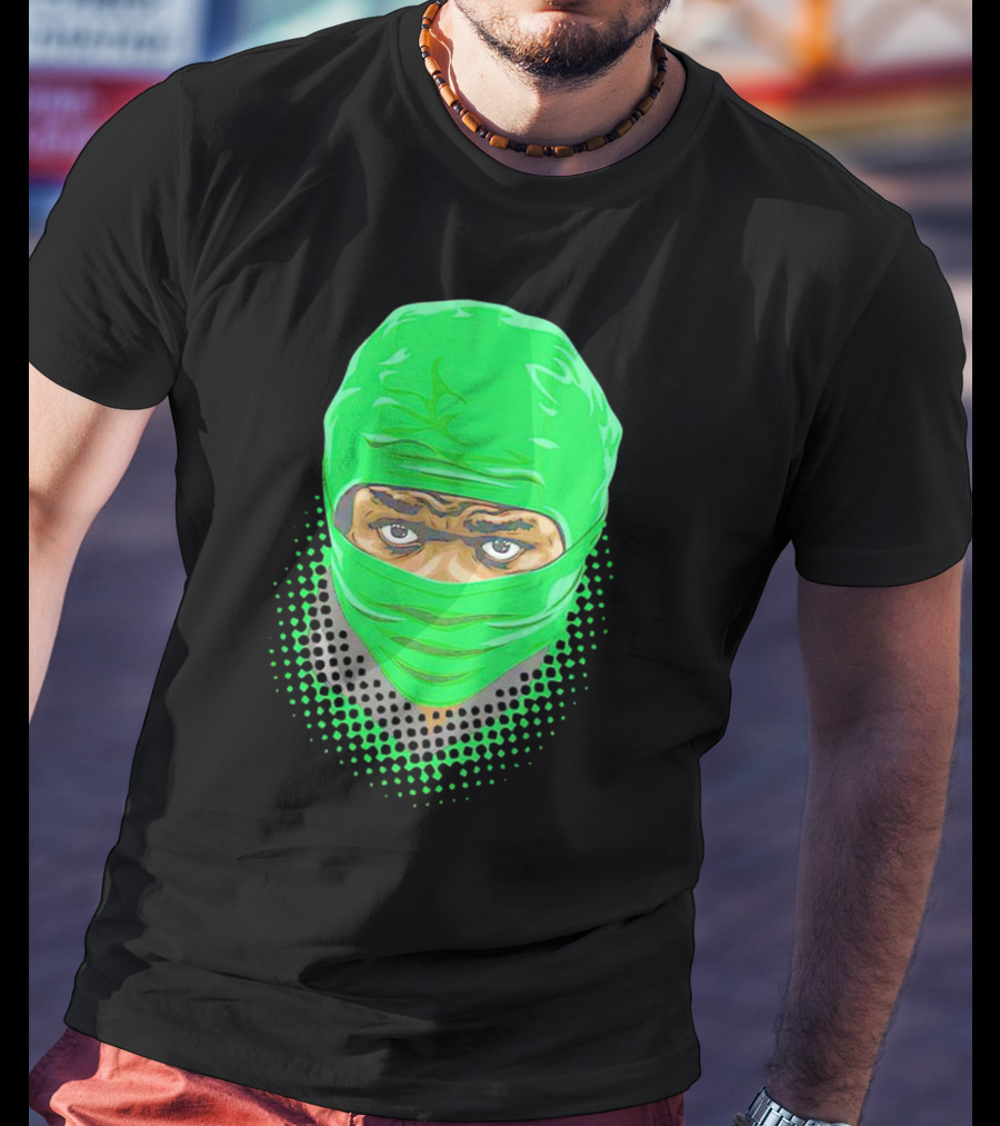 Bucky Irving Green Mask Oregon Ducks Vintage T-Shirt