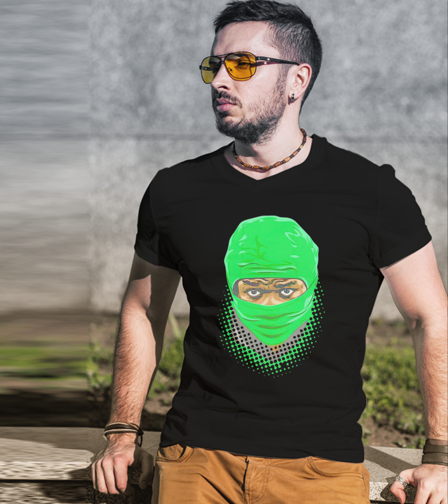Bucky Irving Green Mask Oregon Ducks Vintage T-Shirt