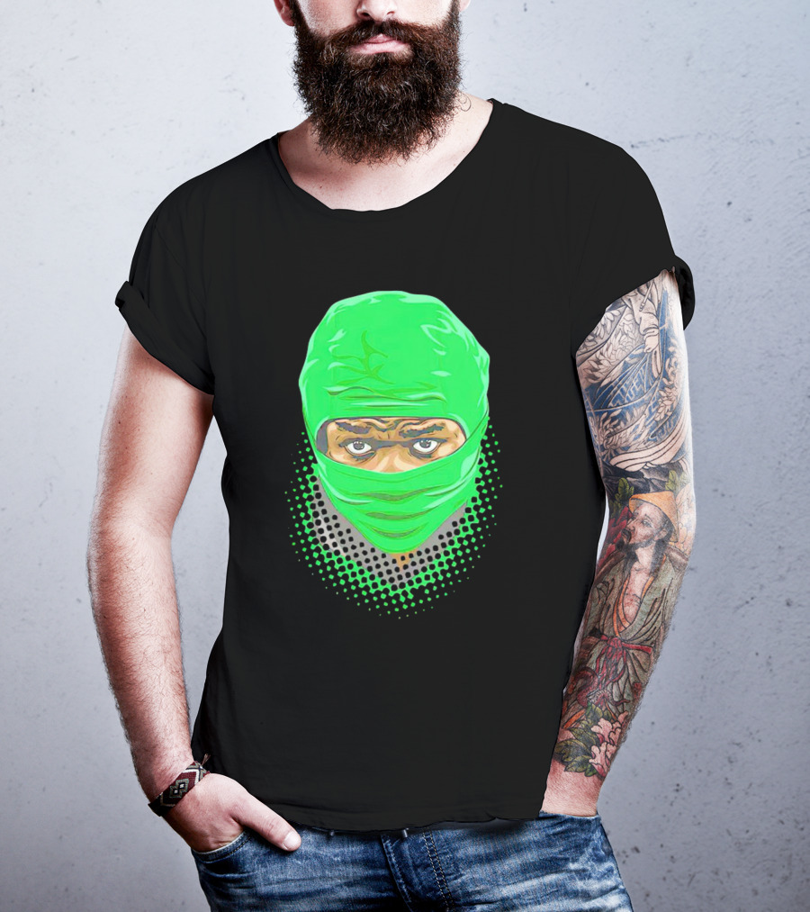 Bucky Irving Green Mask Oregon Ducks Vintage T-Shirt