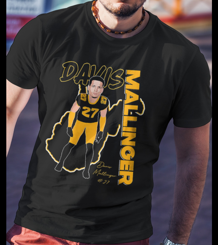 Davis Mallinger West Virginia #27 Football Signature T-Shirt