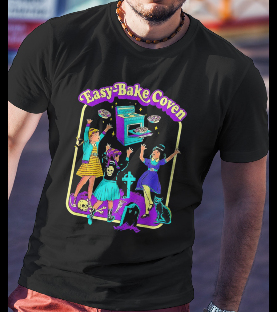 Easy-Bake Coven Witch Halloween Party With Spooky Baking And Cats T-Shirt