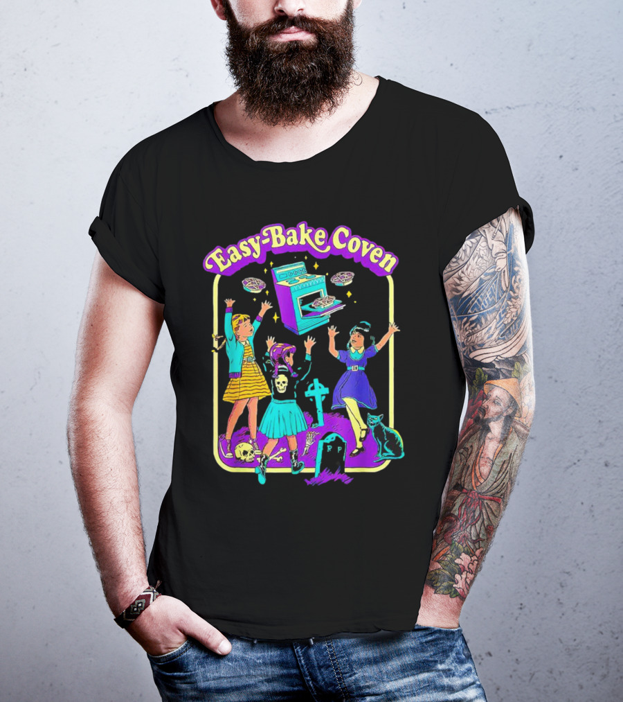 Easy-Bake Coven Witch Halloween Party With Spooky Baking And Cats T-Shirt