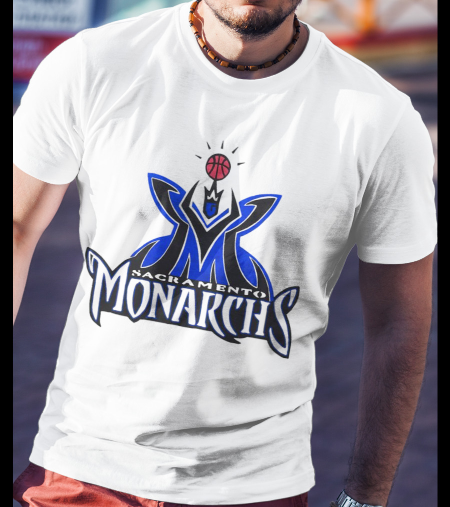 Sacramento Monarchs Basketball Logo Emblem T-Shirt
