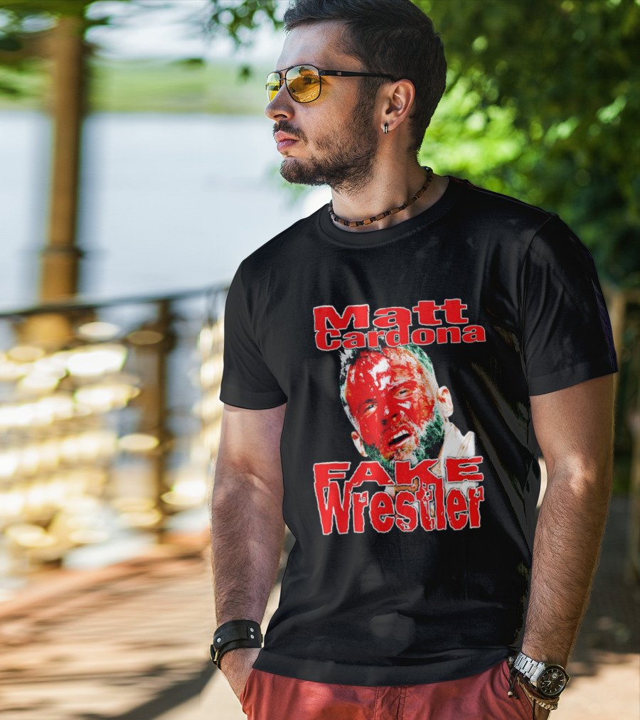Matt Cardona Bloodied Face Fake Wrestler T-Shirt