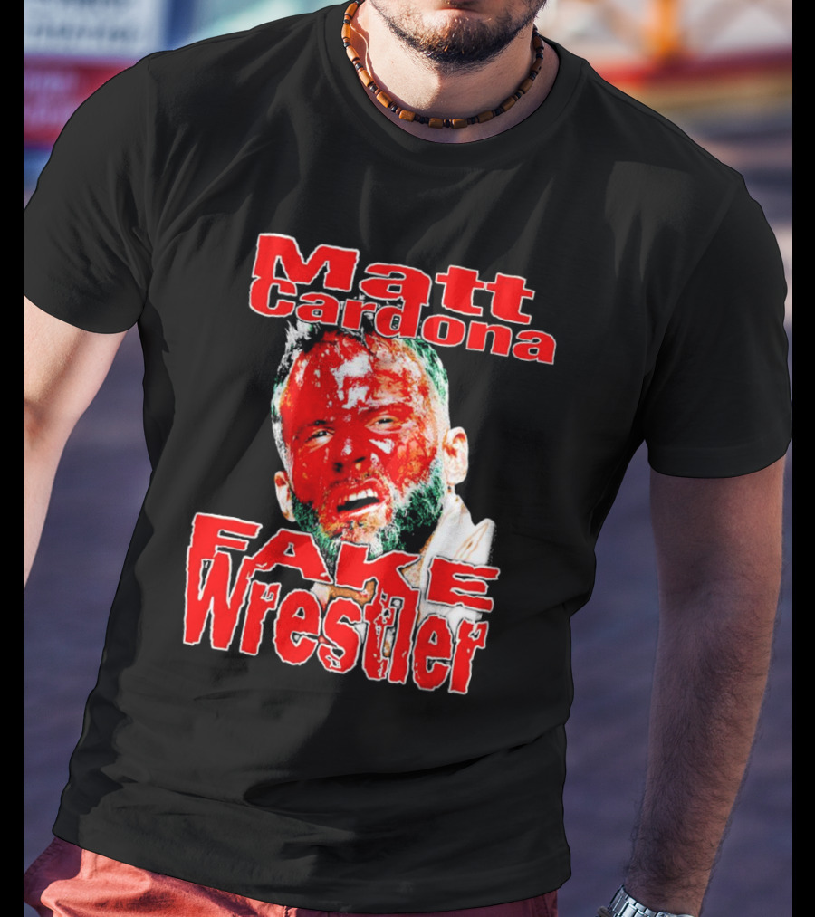 Matt Cardona Bloodied Face Fake Wrestler T-Shirt