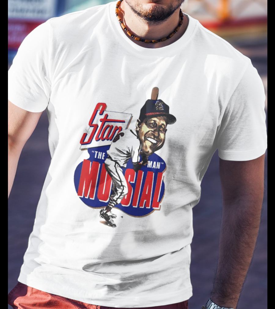 Stan Musial The Man St. Louis Cardinals Caricature T-Shirt