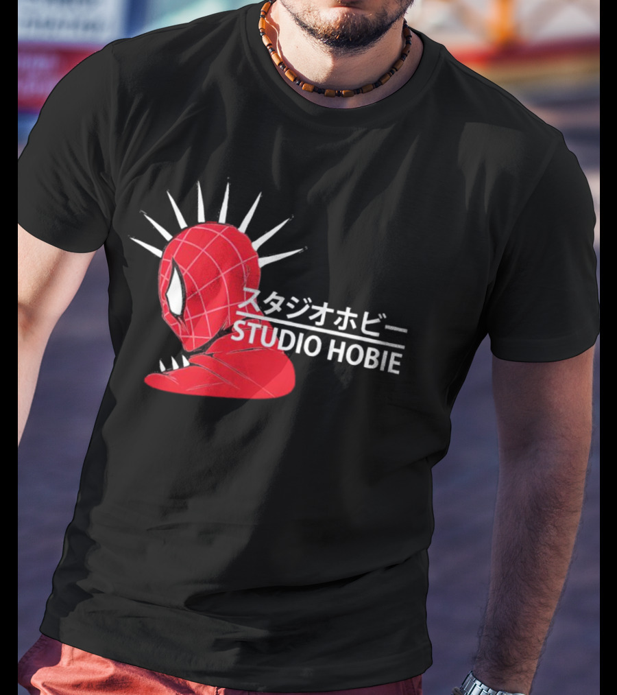 Studio Hobie Spider-Punk Hobart Brown Ghibli T-Shirt