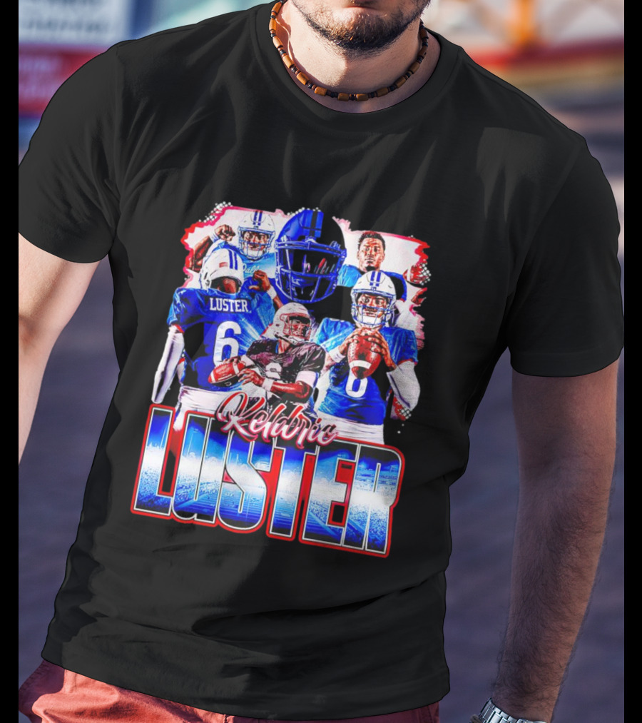 Keldric Luster SMU Mustangs Football T-Shirt