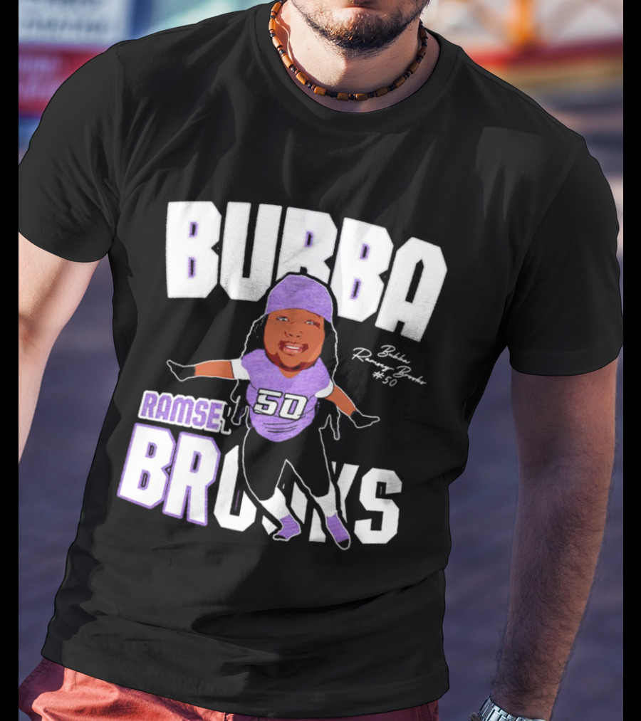 Bubba Ramsey-Brooks #50 TCU Horned Frogs Football Character T-Shirt