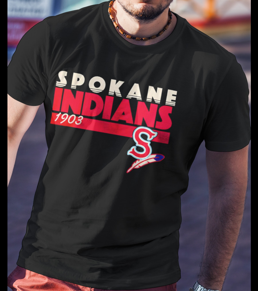 Spokane Indians 1903 S Logo Denim Pigment Dyed T-Shirt